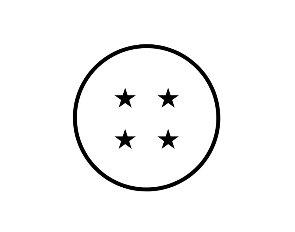 Dragonball 4 Sterne Aufkleber